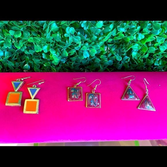 VINTAGE!!!! 1980s earrings - Picture 1 of 4